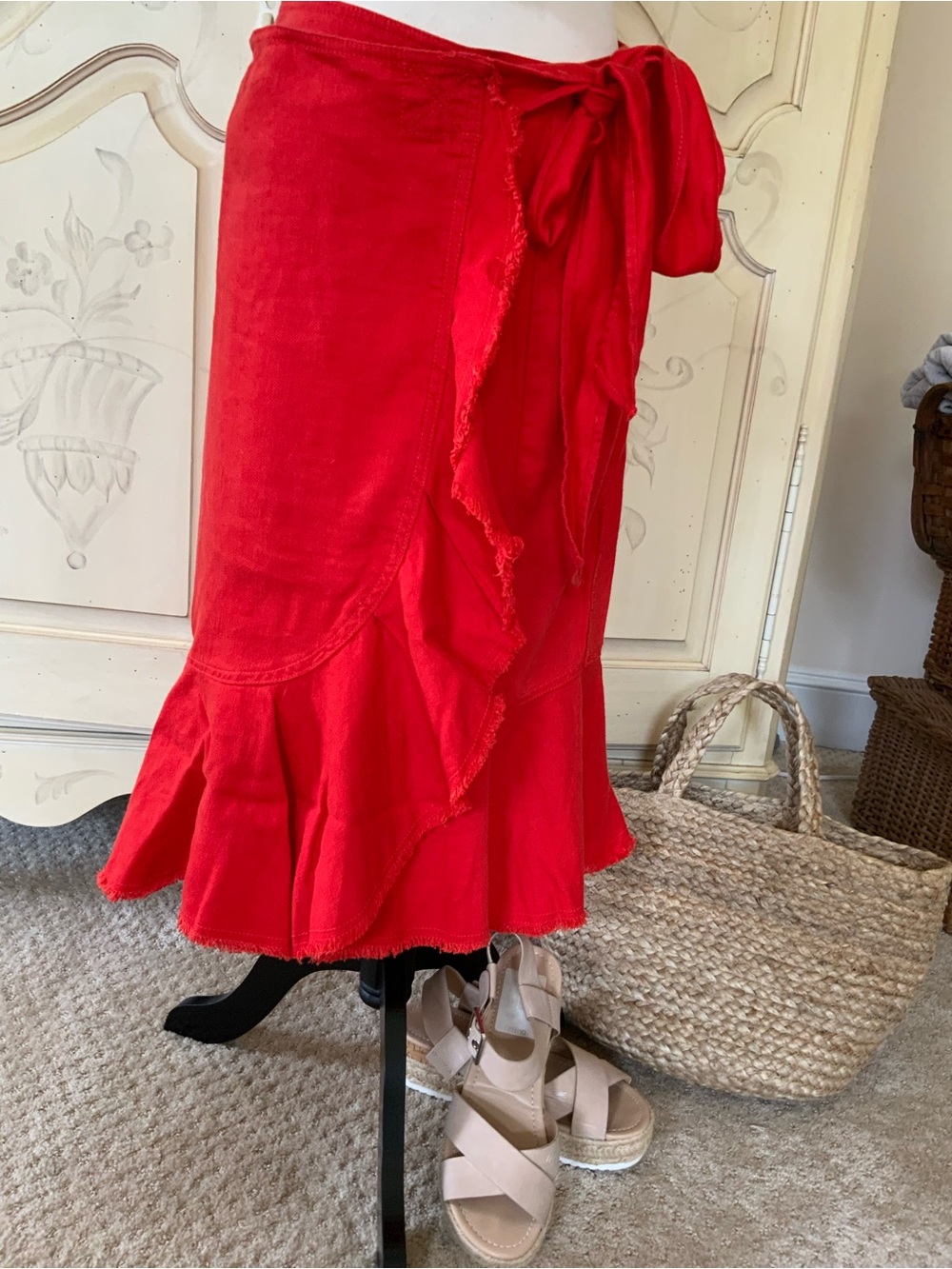 Anthropologie Holding Horses Ruffle Wrap Skirt